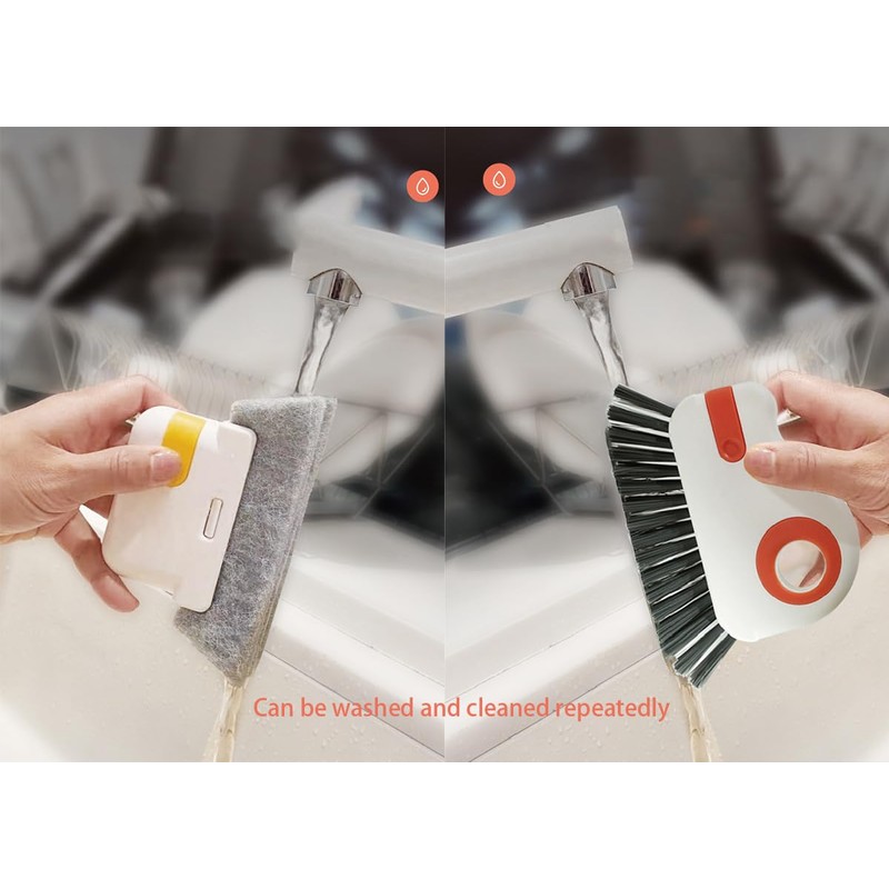 3-Piece 2-in-1 Groove Cleaning Brush Window Track Cleaning Tool with