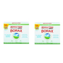 Borax 20 Mule Team Laundry Booster, Powder, 2 Packages(4 lbs)