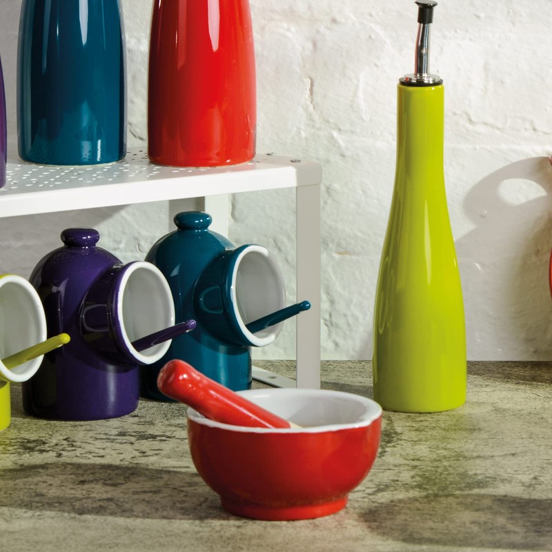 Scoop BIA Mortar & Pestle Red, 12.5 x 12 x