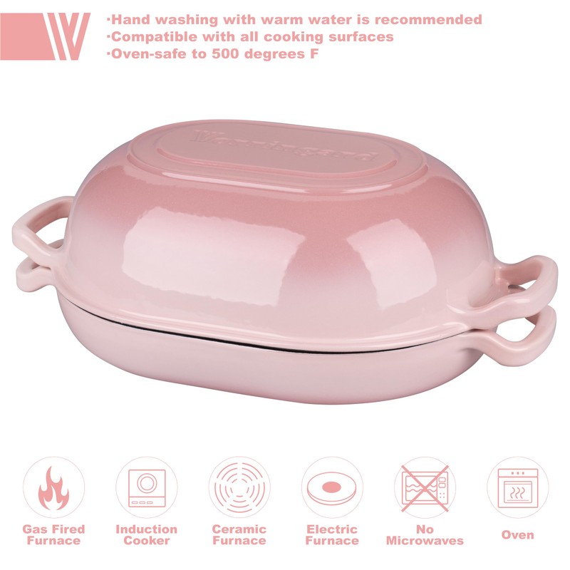 VORRINGARD Enameled Cast Iron Sourdough Bread Oven, Dutch Oven, Loaf