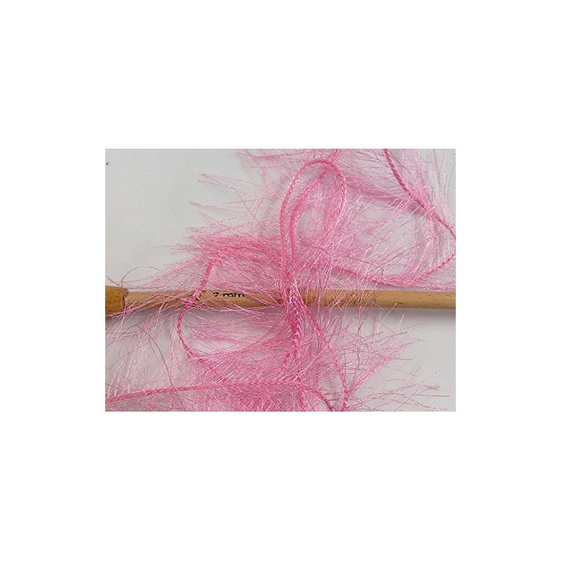 Pink Extra Long Eyelash Yarn Ice Luxurious Fun Fur 50gr