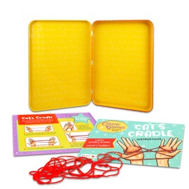 Cat's Cradle Game Kit for Kids - Bundle with Cat's Cradle String and Instruction Book in Travel Tin Plus Bookmark, and More | Cat's Cradle Kit for Boys, Girls