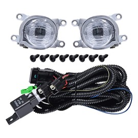 AMOPA Compatible with 2019 2020 2021 2022 2023 2024 Lexus NX250 NX350 RX350H Toyota Corolla C-HR HIGHLANDER PRIUS RAV4 Hatchback LED Fog Lights w/Switch Kit Left+Right