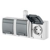 asvendo Elektro Surface-Mounted Series/Sockets/Switches/Button/Blind Button/Bell Button/Light Grey/IP65/Waterproof, Suitable for Wet