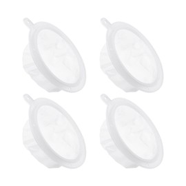 PATIKIL 5.4" O.D. Food Filter Strainer, 4 Pack 100 Mesh Kitchen Mesh Filters Strainers Fine Mesh Sieve for Juice, Coffee, Soy Milk Filtration, White