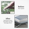 4 Pcs Gutter Valley Splash Guards,Aluminum Rain Diverter Roofing Gutter