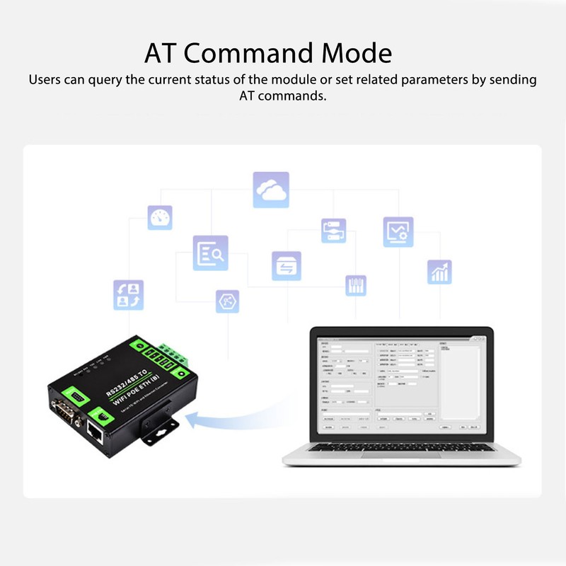 RS232 RS485 to WiFi POE Ethernet Serial Server Converter Multifunction