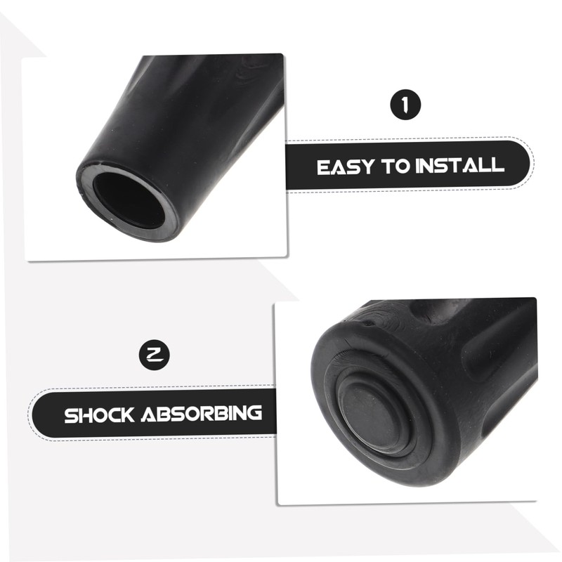 WHAMVOX 50pcs Rubber Tips for Trekking Poles Shock-Absorbing Wear-Resistant Covers