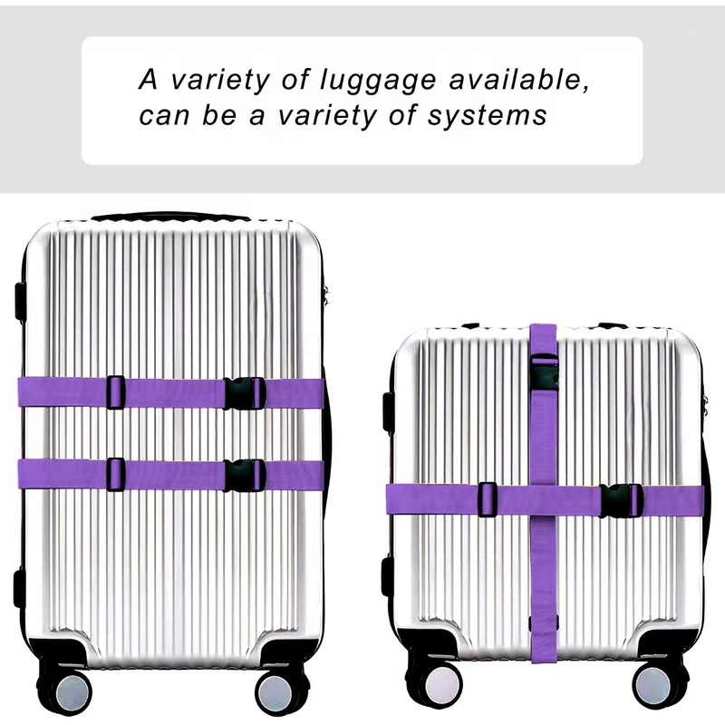 Purple Suitcase Strap 195 cm Luggage Strap Long Suitcase Luggage