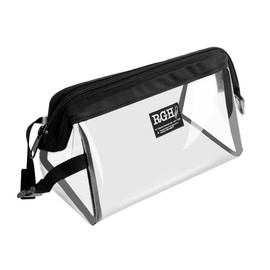 Rough Enough Clear Toiletry Bag Organizer Cosmetic Makeup Case Shaving Kit Bag for Women Men Travel