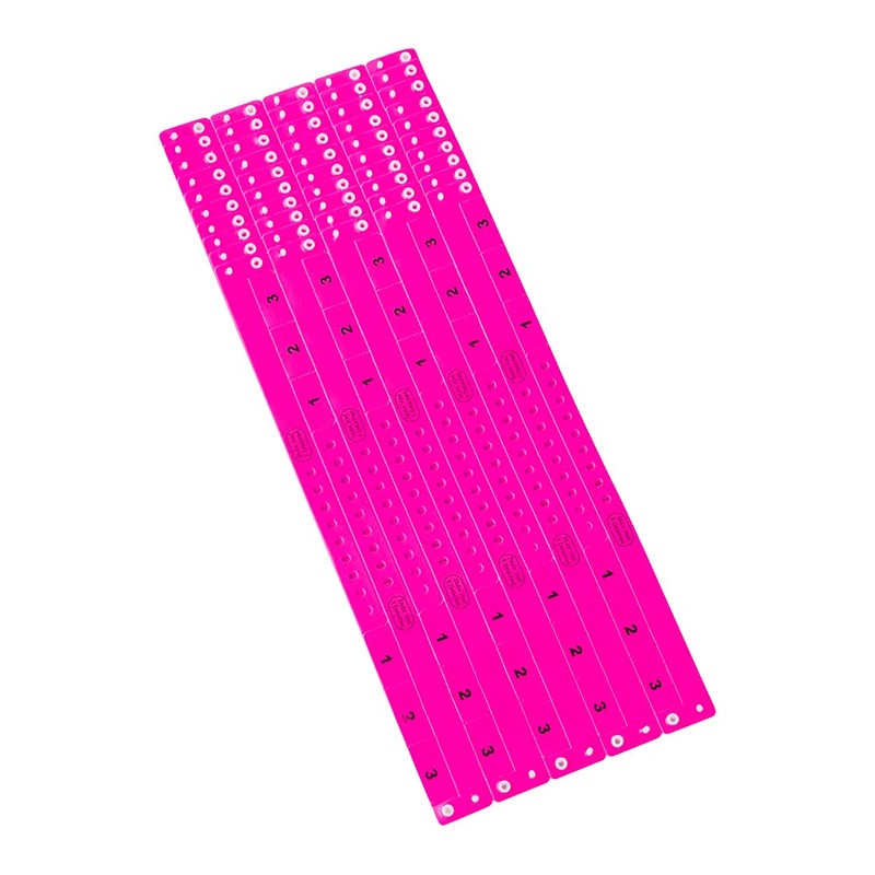 500 WristCo Neon Pink 3 Tab Vinyl Cash Tag Wristbands