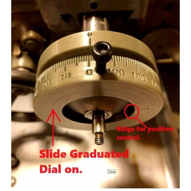 Kd3dPrinting South Bend 9/10K lathe Cross Feed large 3" dial,
