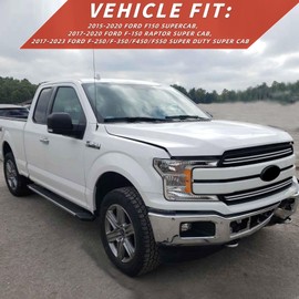 in Channel Rain Guards Fit for 2015-2020 Ford F150 Super Cab, 17-20 F150 Raptor, 2017-2023 F250 F350 F450 F550 Extended Cab Window Wind Deflectors, Vent Window Visors Shades