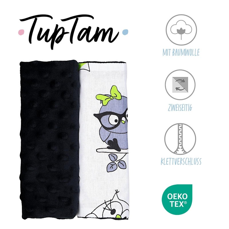 TupTam Children's Car Seat Belt Protector Pack of 2 Owls