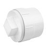 4" PVC Sewer Cleanout Adapter with Plug Pipe Fitting, PVC
