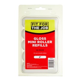 Fit For The Job 10er-Pack 100mm-Schaumstoff-Miniwalzen; Heimwerker-Streicharbeit; Glanz- und Satinfarben, für glatte Oberfläche auf Fußleisten, Fensterbänken, Paneeltüren, Schränken, Metall usw