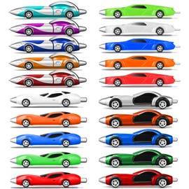 20 Pieces Cool Pens Fun Pens Interesting Car Pens Novelty Pens for Teens Funny Cool Ink Pens Racing Car Pens Cute Pens for Boys Kids School Office Stationery Supplies, 4 Styles