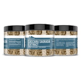 Cascara Sagrada Extract, 200 Caps, 800 mg Serving, Natural & Potent Relief, Non-GMO, No Stearate & Rice Filler, Gluten-Free, Made in USA, Lab-Tested