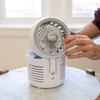 Crane 2-in-1 Air Purifier and Desk Fan Combo - Ideal