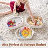 SelfTek Gift Basket Hamper Kit, Rope Basket with Cellophane Bags,