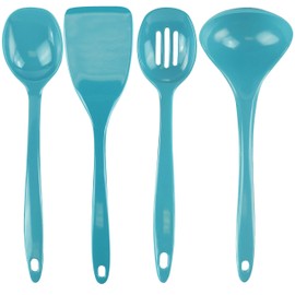 Reston Lloyd Melamine Utensil Set, 4pc, Turquoise