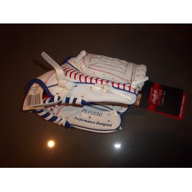 RAWLINGS PLAYERS SERIES AGES 3-5 WHITE RED/BLUE BASEBALL THEMED GLOVE - NWT
