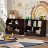 DINZI LVJ Kids Bookshelf, Toy Storage Organizer, Wooden Toy Storage