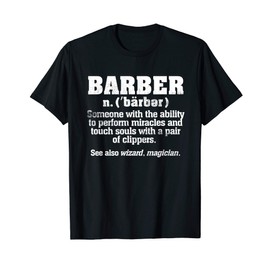 Cool Distressed Best Barber Definition - Berbershop Gift T-Shirt