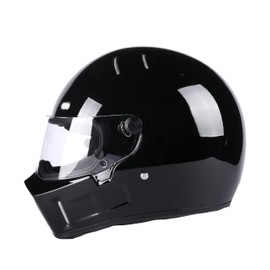 CRG Full-Face Motorcycle Street Bike Fiberglass Helmet DOT Certified ATV-1 - Parent (Medium,Glossy Black)