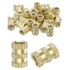 sourcing map Knurled Insert Nuts, 30Pcs M5 x 10mm(L) x