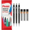 Pentel P200 Series Automatic Mechanical Pencils - HB Lead -