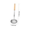Ciieeo Stainless Steel Cooking Spoon with Wooden Handle Versatile Ladle