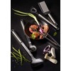 Rösle 10637 Pfannen-/Woklöffel Silikon Spoon, Silver-coloured/Black