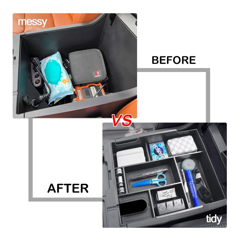 HGWEI Center Console Organizer Tray Compatible with Toyota Tundra 2014