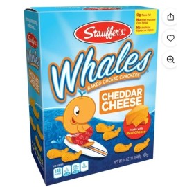 Stauffers Stauffer's Whales Baked Cheddar Cheese Crackers, 16 Oz