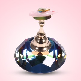 Nail Tips Stand Holder, Nail Art Display Stand, Magnetic Nail Tip Stand Holer, Manicure Tips Practice Stand Alloy Nail Art Display Base for Nail Art Design(Colorful Diamond Crystal)