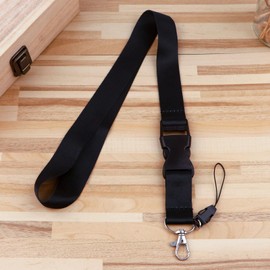 juanooo Black Neck Lanyard for Keys & ID Card Holder Cool Key Lanyard for Women Men Teens Staff Plain Breakaway Badge Lanyard Strap