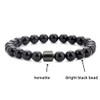 Natural Lava Rock Beads Bracelet,Stretch Elastic Bracelets,Adjustable Braided Rope Gemstone
