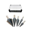 HSS 5PCS Titanium Coated Step Drill Bit Set W Automatic