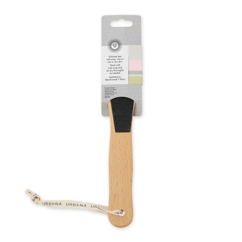 Urbana Spa Prive Wooden Foot File, Natural Beach Wood Exfoliating