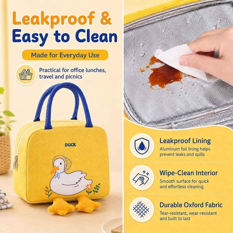 Bolsa Térmica Pato Kawaii Bonita Para Mujer (Yellow)