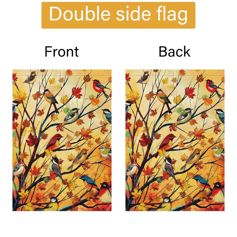 Louise Maelys Welcome Fall Garden House Flag 28x40 Inch Double