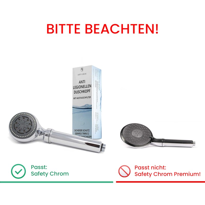 Legionella Filter, Certified Replacement Filter for Safety Chrome, Reliably Filters