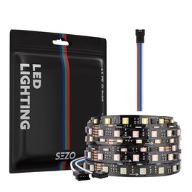 SEZO 5 m Flexible RGBCCT LED Strip DC24V Addressable LED Strips with WS2805 IC, Dimmable 2700K-6000K 60LEDs/M IP30 Non-Waterproof 5 in 1 Light Strip for Interior Decoration DIY Projects Deco