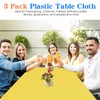3 Pack Yellow Plastic Tablecloth Disposable Rectangular Table Cloth 54