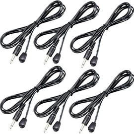 Mlxkell IR Infrared Emitter Extension Cable 1.5m Long 45 Degree Emission Angle 3.5mm Jack Single Red Head 6pcs