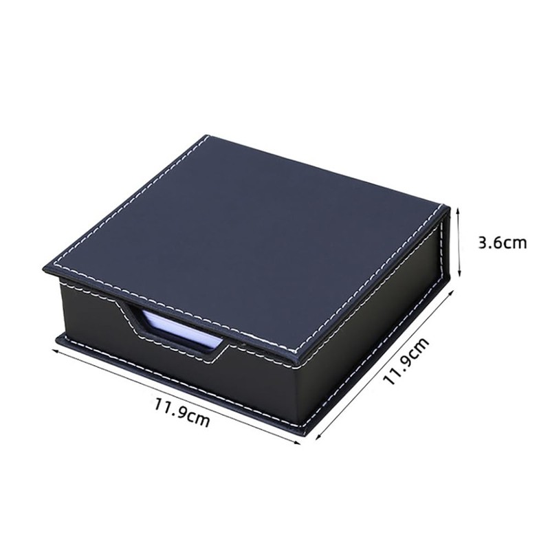FSSTUD PU Leather Sticky Note Holder Notepad Memo Paper Storage