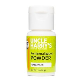 Uncle Harry's Unscented Remineralization Powder | All Natural Enamel Support for Sensitive Teeth | Powder for Strong Enamel (1 oz)