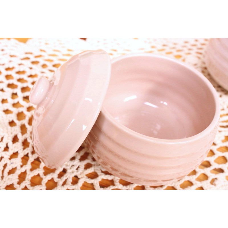 (Pink) Acorn Cup with Lid (Japanese Tableware, Western Tableware, Steamed