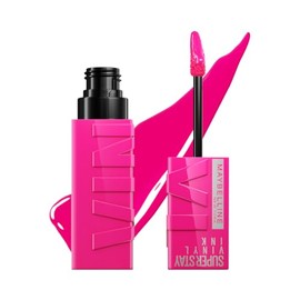 Maybelline Labial líquido brillante Superstay Vinyl Ink Tono Striking, 4.2ml - Dura hasta por 16H, brillo instantáneo sin grumos, sin transferencias